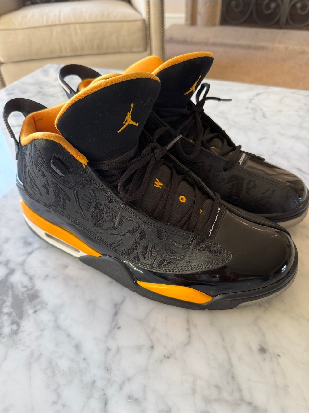 Men’s 11.5 Jordan Dub Zero Black Taxi  limited edition